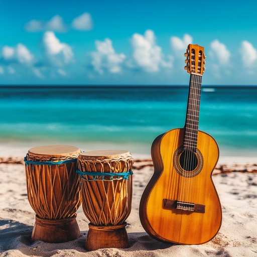 This track evokes the feeling of a sunny day on a caribbean beach, featuring rhythmic guitar strums, pulsating basslines, and upbeat percussion. Its joyful melodies and lively tempo make it the perfect soundtrack for carefree, happy moments.