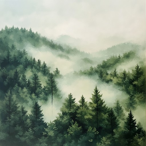 In this composition, soft flute melodies intertwine with the natural sounds of a tranquil forest, creating an atmosphere of peace and solitude. The gentle music evokes the quiet whispers of trees and the subtle rustle of leaves, transporting the listener to a serene woodland escape