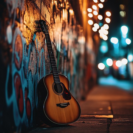 An evocative instrumental track weaving together twangy americana guitar melodies with contemporary urban beats and ambient textures, painting a sonic picture of city life harmonizing with rustic roots.