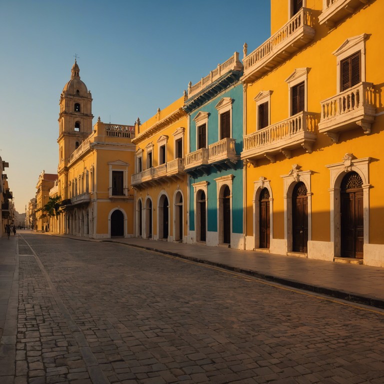 Feel the energizing power of colombian cumbia as it fuses with electronic elements, projecting the joy and vibrancy of a coastal morning in cartagena. This melody will lift spirits and invigorate the soul with its harmonious blend of old and new.