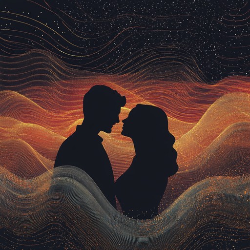 An instrumental idm composition intertwining delicate electronic melodies with complex rhythms, capturing the essence of romantic longing under shimmering stars. The track evokes feelings of love and introspection, blending atmospheric soundscapes with glitchy beats to create an immersive sonic experience.