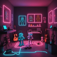 toys meet techno in a whimsical symphony