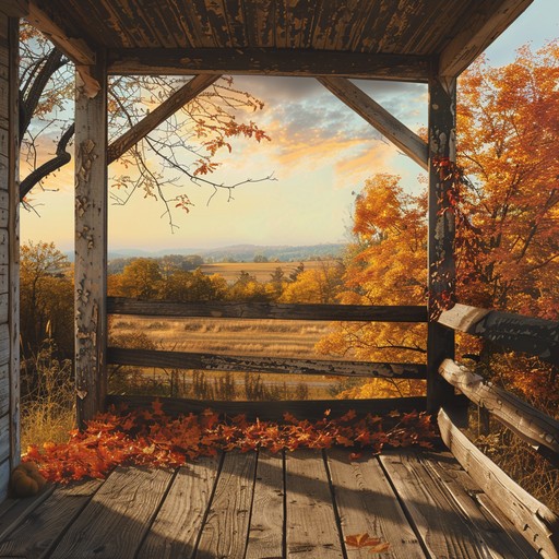 Softly plucked guitar and tender fiddle create a nostalgic atmosphere, invoking the serenity of fall sunsets and the peaceful beauty of past moments.