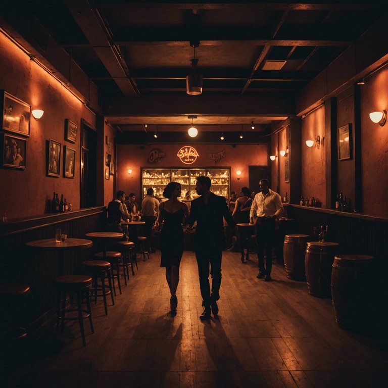 Envision a salsa club that only opens at midnight, where every dance number tells a story of intrigue and shadows. The music swells with a mixture of danger and excitement, perfect for a thriller or an adventurous night out.