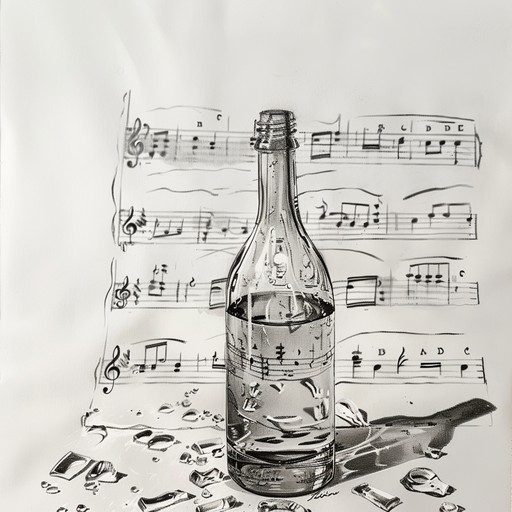 A mesmerizing instrumental piece featuring the delicate, tinkling sounds of various glass bottles being tapped, clinked, and played like ethereal wind chimes. The composition evokes a sense of wonder and magic, as if the bottles are singing their own unique song.