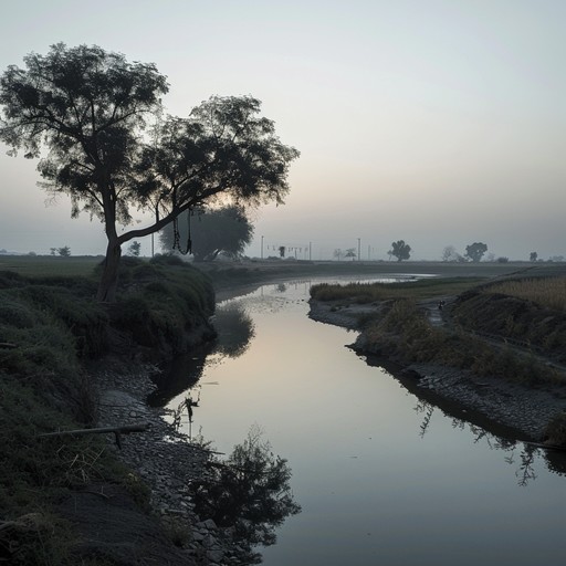 Immerse yourself in the serene essence of punjabi culture with a gentle instrumental bangra piece that blends calming melodies and rhythmic patterns to create a peaceful ambiance.