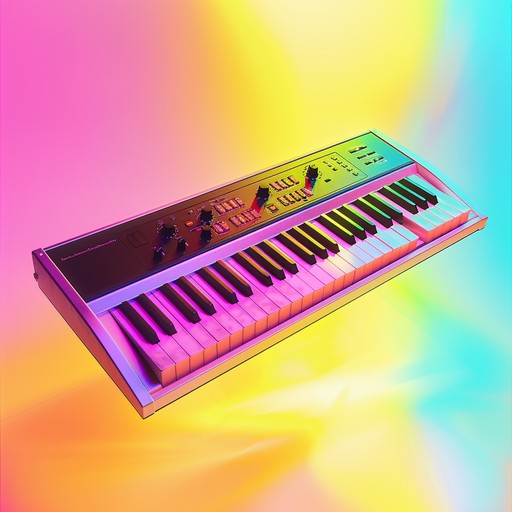 A dynamic and vibrant electronic track characterized by happy synth melodies and danceable beats, bringing an aura of nostalgic bliss. The music layers energetic rhythms with cheerful synth waves, perfect for fun, carefree moments. The track's uplifting nature ensures a joyful and memorable listening experience.