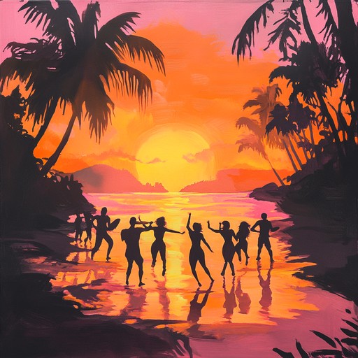 Experience a lively sunset dance party with energizing reggaeton beats. Bright melodies and vibrant rhythms will have you dancing non stop under the tropical sky.