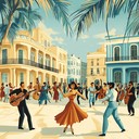 energetic grooves evoke havana's festive night under starry skies.