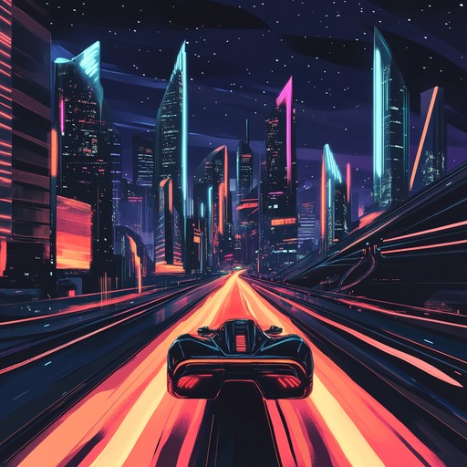 Experience the vibrant energy of the city after dark with an upbeat instrumental blending catchy synth melodies and driving rhythms. This lively new wave track captures the neon lit streets, the hustle of nightlife, and the exhilaration of cruising through the urban landscape.