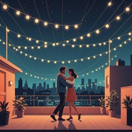 dance with a lover under city lights