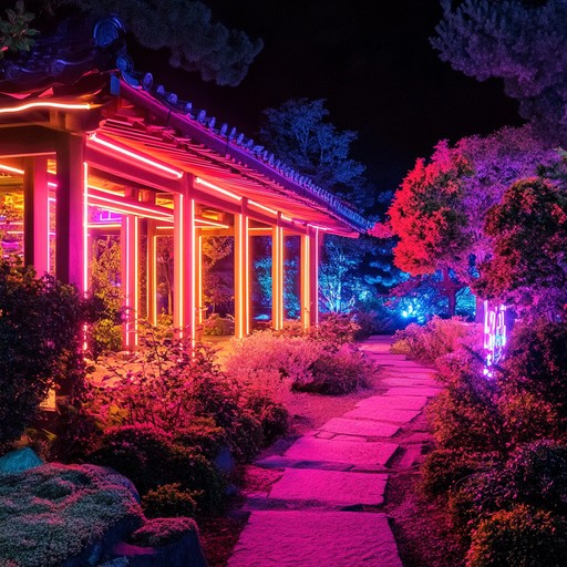 A lively instrumental piece that blends traditional japanese melodic elements with contemporary electronic beats, creating an exotic and futuristic atmosphere. The electric koto provides a unique twist, demonstrating the fusion of past and present musical styles. It's a vibrant and energetic track designed to enthrall listeners with its dynamic and colorful soundscape.