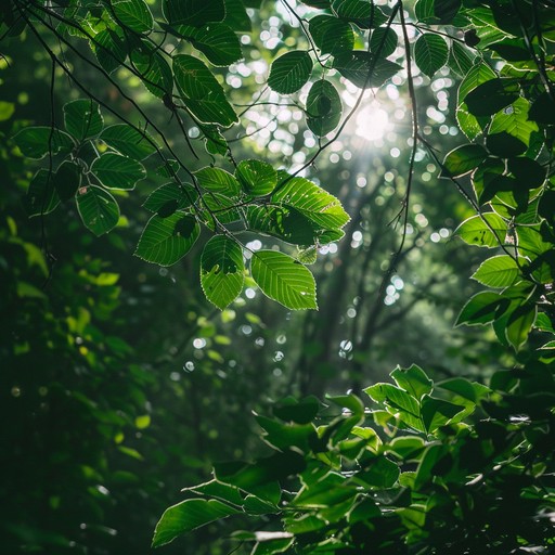 A fusion of light hearted strings and dramatic orchestral surges, capturing the essence of a carefree spirit dancing under the sunlit canopy of a vibrant forest. The composition is both uplifting and deeply moving, with playful melodies that transition into powerful dramatic peaks, symbolizing both the lightness of being and the profound depths of emotional highs.