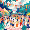 lush orchestral piece evoking a vibrant summer festival