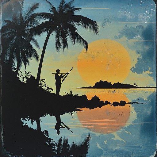 Contemplative salsa piece featuring a flute’s emotive melody and rhythmic conga beats, capturing the warm essence of a tropical sunset and introspective ambiance.