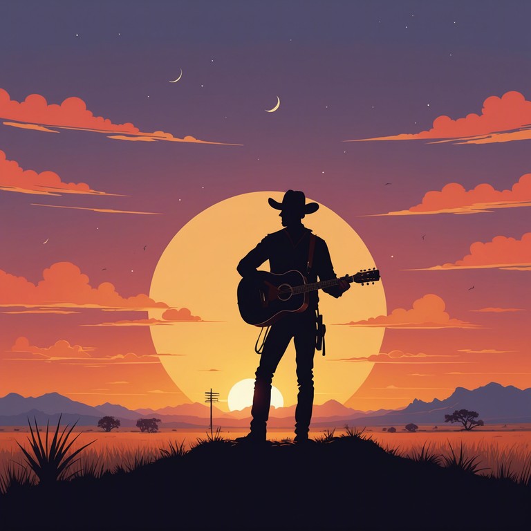 A soft and tender acoustic guitar piece that carries the spirit of the old west, evoking images of golden sunsets over vast, open landscapes. This heartwarming tune is perfect for reflective moments, designed to transport listeners to a serene frontier, where the weight of the world melts away with each note.