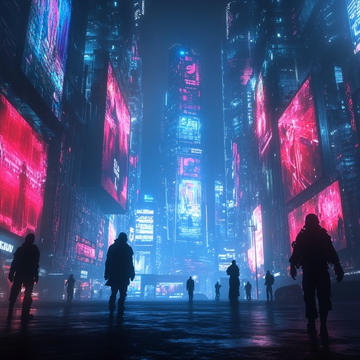 An instrumental synthwave track that channels the energy of a cyberpunk uprising, featuring pulsating analog synths and driving rhythms to evoke a sense of rebellion against a high tech authoritarian regime.