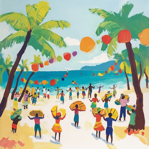 Capture the excitement of a tropical holiday festival with lively island rhythms, percussive beats, and melodic steelpans. This track bursts with vacation cheer, perfect for festive gatherings.