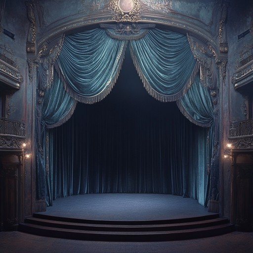 In a grand, ancient opera house, the air trembles with the poignant and soul piercing voices of a single soprano, delivering a heartrending narrative of lost love and timeless regrets. The music slowly folds into the shadows of memories, carrying an intense emotional weight that resonates through the empty halls.