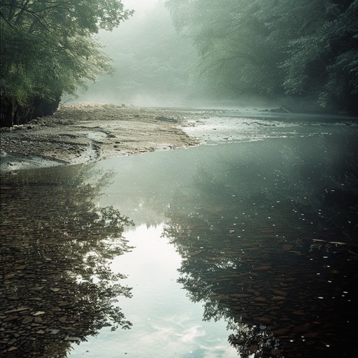 Dive deep into the serene and unusual ambiance of reflective waters, where tranquil melodies intertwine with mysterious undertones. This instrumental piece, led by the haunting sound of the erhu, captures the essence of a river's silent, contemplative journey. The serene yet unusual melodic structure evokes a sense of introspection, wonder, and tranquility in the listener