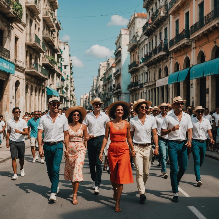 Immerse yourself in the energetic pulse of afro cuban culture with this vibrant salsa track. Congas and brass ensembles create a festive atmosphere that makes you want to dance under the warm cuban sun.