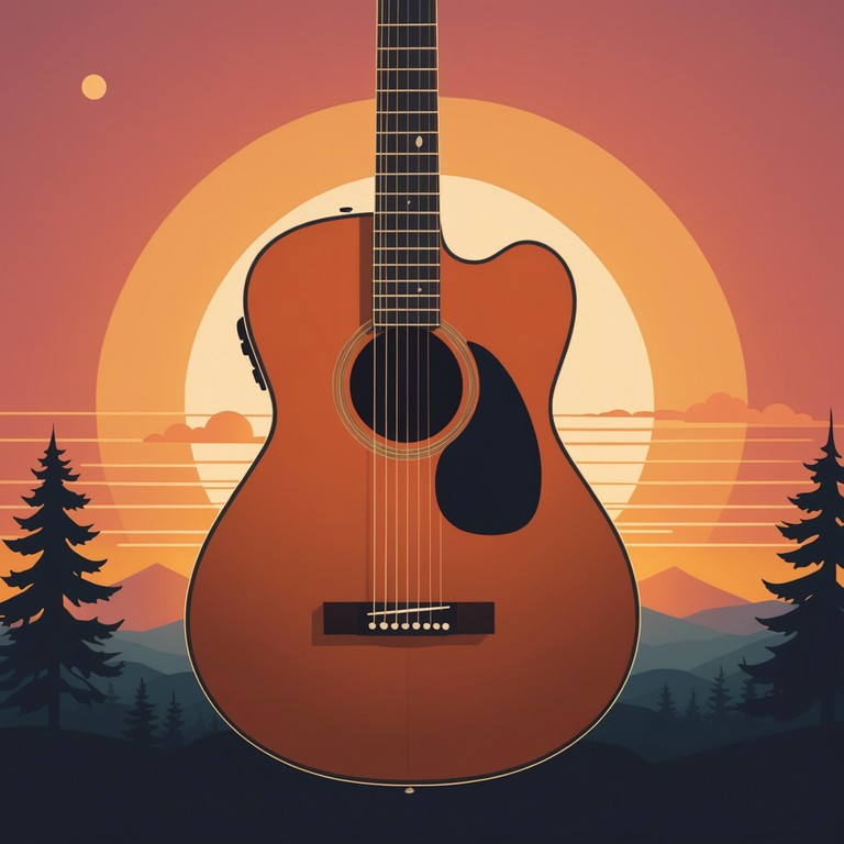 Imagine a gentle melody played on an acoustic guitar alongside the soothing sounds of the evening tide, ideal for fostering deep relaxation and inner peace. The music is both uplifting and grounding, providing a sonic backdrop to personal reflection or quiet conversation.