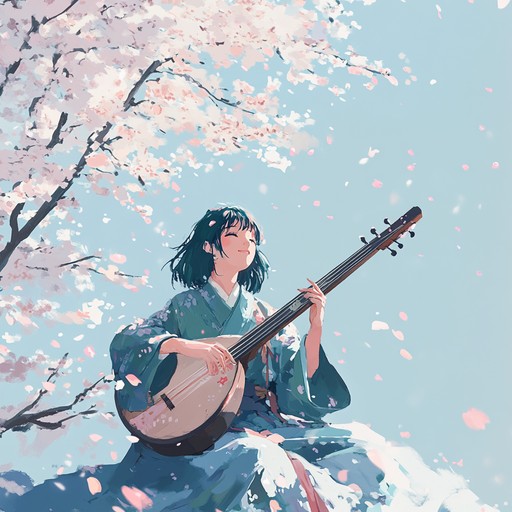 An energetic and whimsical instrumental track that blends traditional japanese instruments with modern pop elements to evoke the cheerful and playful atmosphere often found in anime openings and soundtracks