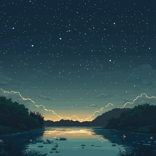 An ambient excursion into a realm where 8 bit soundscapes craft ethereal, dreamlike atmospheres derived from minimalist chiptune loops and airy, pixelated harmonies that evoke nostalgia and futuristic tranquility simultaneously.