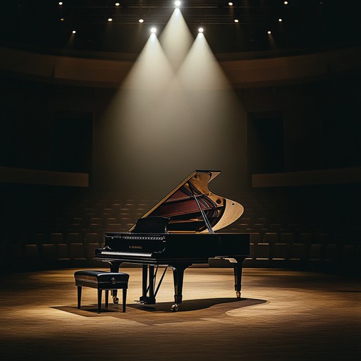 This piece is a peaceful instrumental that reflects the serene atmosphere of a theater once the audience has departed and the stage rests in quietude. The gentle piano melodies flow softly, embodying the stillness and introspective mood of the empty hall.