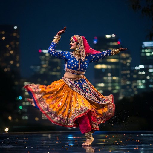 A unique blend of ancient punjabi rhythms paired with contemporary soundscapes, this track combines traditional bhangra music with modern electronic elements, creating a vibrant and energetic auditory experience. The use of traditional instruments like the dhol with electronic beats provides a powerful celebration of punjabi culture adapted to the modern dance floor.