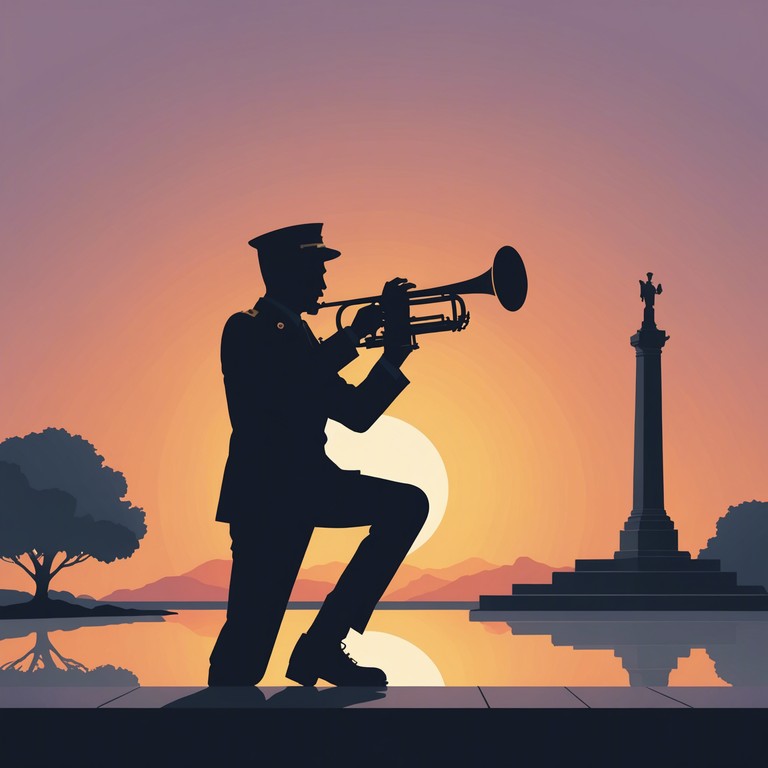 This composition uses the hauntingly reverent sounds of a solo trumpet to echo the high emotions surrounding soldiers' sacrifices, evoking a deep sense of duty and loss that resonates long after the sounds fade.