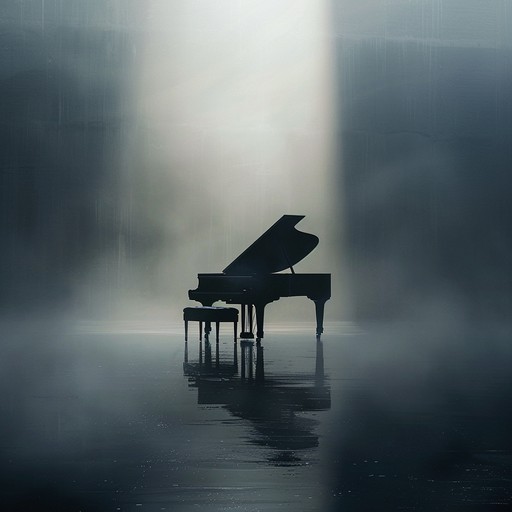 Transport yourself to a shadowy realm of desolation and mystery with this melancholic piece. The slow and deliberate piano notes create an atmosphere thick with suspense and sorrow, weaving haunting melodies that echo through the void. The composition delves deep into the abyss of dark emotions, featuring rich and somber tones that resonate with the listener, evoking a sense of hopelessness and longing.