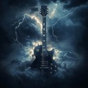 intense guitar shreds amid storm sounds clash violently