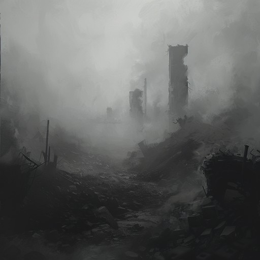 Delve into the enigmatic echoes of a long forgotten battlefield through haunting percussion and ambient sounds. The track tells a story of conflict and unseen ghosts, infusing a sense of intense emotions and an unsettling atmosphere.