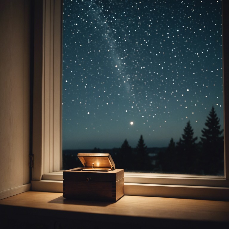 A soft, melodious track blending the soothing sounds of a music box with the ethereal quality of starlight. Designed to soothe and calm, this piece emulates the peacefulness of gazing into a starlit sky, perfect for lulling little ones into dreamland.