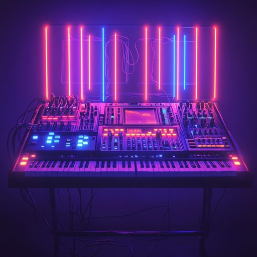 An energetic instrumental combining classic synthesizer tones with cutting edge electronic rhythms, ideal for modern tech advertising with a nostalgic twist.