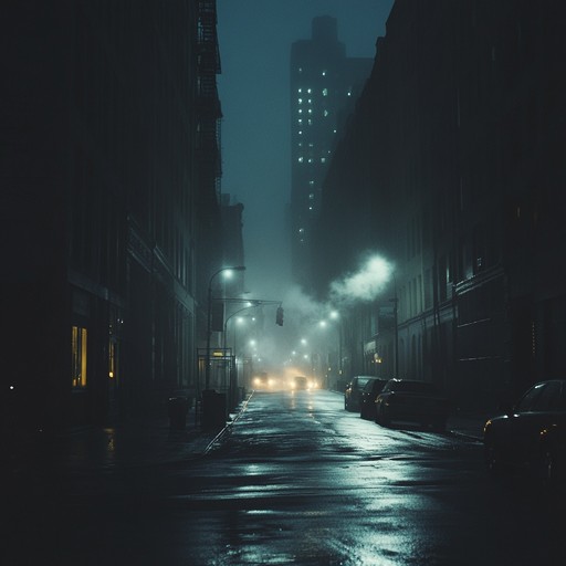 An instrumental journey through city twilight, with an eerie and soulful beat, capturing the essence and mystery of urban nightlife, merging dark and moody tones to evoke strong, contrasting emotions.