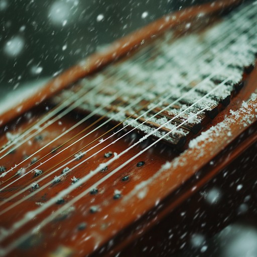 This alternative version focuses more on the ambient sounds that one might hear in a silent, snowy landscape at night. The zither plays softly in the background, intertwined with the natural whisper of chilling winds and the distant sound of church bells, creating an immersive atmospheric experience.