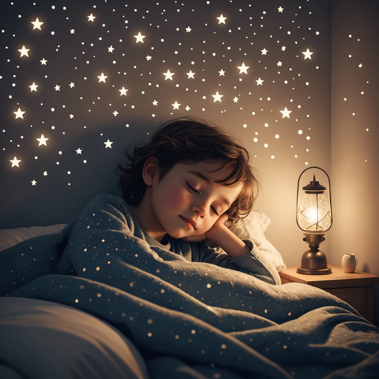 Imagining a soft lullaby that embraces the quiet moments before sleep, comforting young listeners as they drift into dreamland