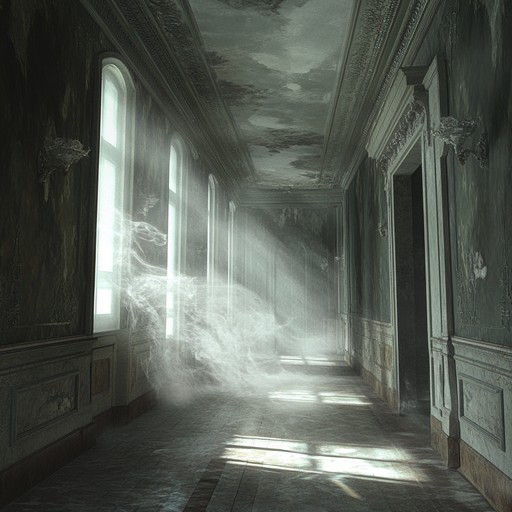 Explore the mysterious ambiance through a whimsical capriccio, where theremin leads ghostly harmonies and melodies twist amid the silence of old, haunted corridors.