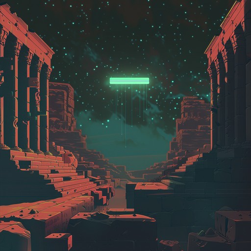 Dive into a mysterious journey where ancient egyptian influences meet futuristic synth tones, creating a captivating fusion of time periods and styles. The track weaves atmospheric ambient textures with complex rhythms, featuring a haunting juxtaposition of ancient and modern instruments. As the ethereal tones guide you, prepare for an auditory experience that feels both timeless and otherworldly, inspiring and weirdly enchanting.