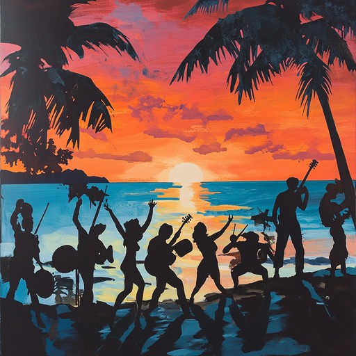 A spirited instrumental track combining traditional cumbia beats with modern flair, featuring energetic percussion and melodic accordion to create an atmosphere perfect for dancing and festivities by the sea