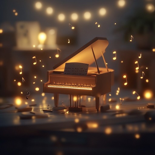 Experience a tranquil journey through soothing toy piano melodies and delicate electronic textures, evoking memories of childhood and creating a peaceful, whimsical soundscape perfect for relaxation and reflection.