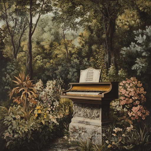 Transport yourself to tranquil baroque gardens with this serene instrumental. Featuring delicate harpsichord plucking and gentle string accompaniment, it creates an ambiance of peace and reflection, perfect for unwinding and introspection.