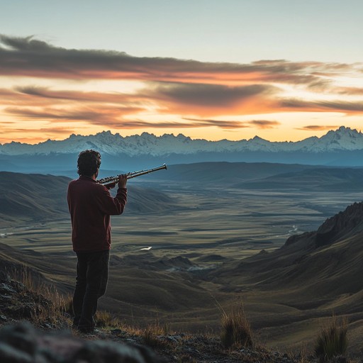 An immersive musical journey that creates a vivid auditory landscape, where each melody on the pan flute is a brushstroke painting scenes of the soaring andes and the vibrant cultures that inhabit these heights.