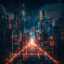 an uplifting cyberpunk anthem through neon drenched futuristic skylines