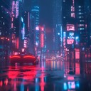 soft ambient synths portraying futuristic city calm