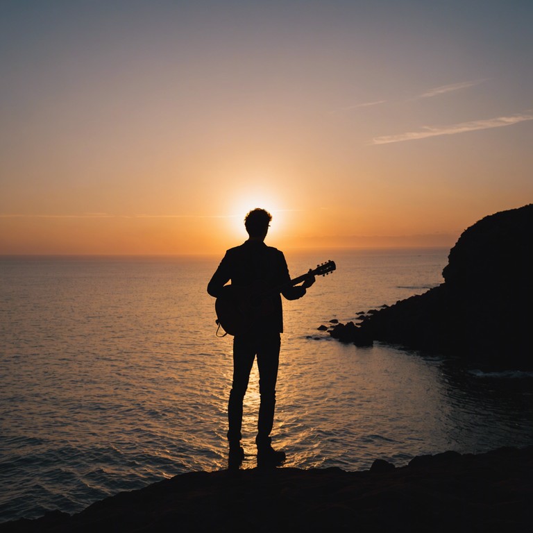 A tranquil pop rock track featuring a soothing electric guitar melody complemented by a gentle rhythmic backing, creating an atmosphere akin to watching a sunset by the beach. Reflective and peaceful, the song emphasizes simplicity and emotional depth, perfect for moments of relaxation and introspection.