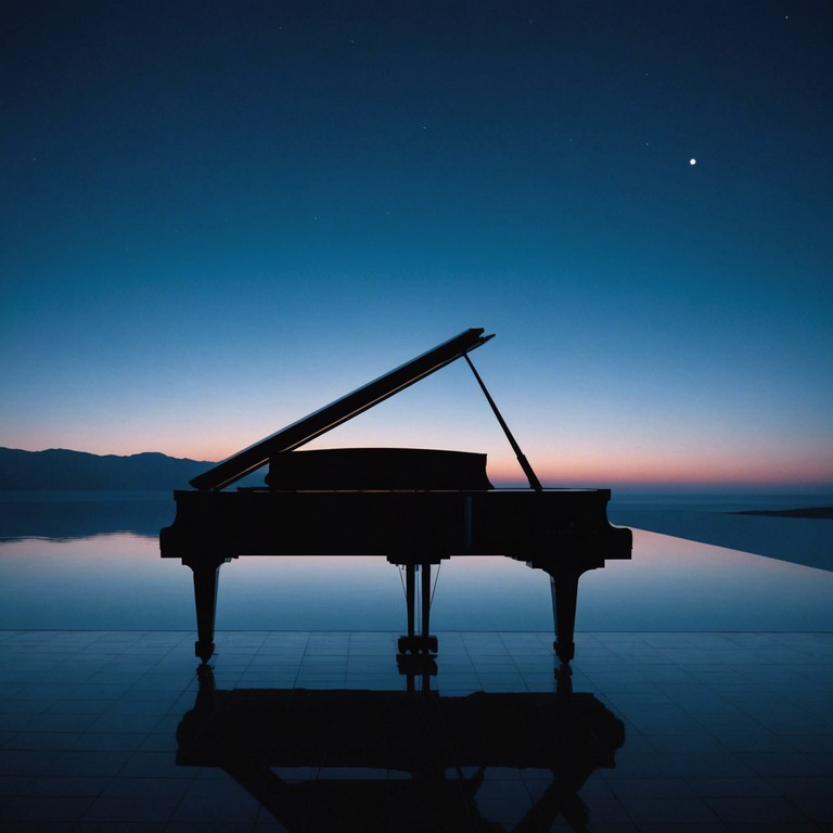 As the keys are softly pressed, each note builds upon the last to create an enveloping atmosphere of warmth and affection, ideal for bringing close companions closer under the subtle glow of twilight