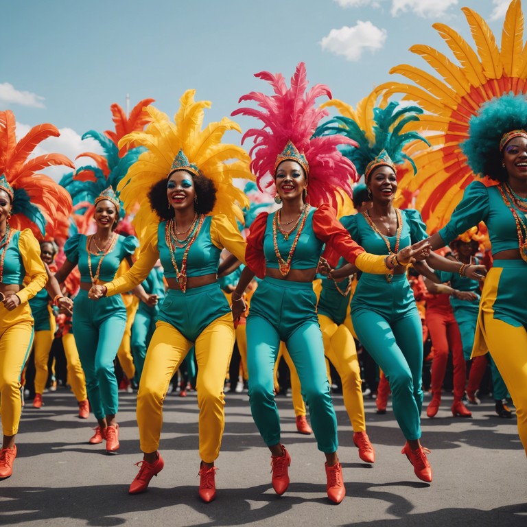 Experience a musical journey that transports you to the heart of rio's carnival, where every beat of the surdo amplifies the contagious enthusiasm and the relentless spirit of celebration among the jubilant crowds.